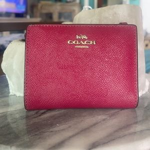 Coach leather snap wallet